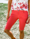 Rome Jegging Shorts - Coral