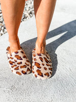 Fuzzy Leopard Slippers