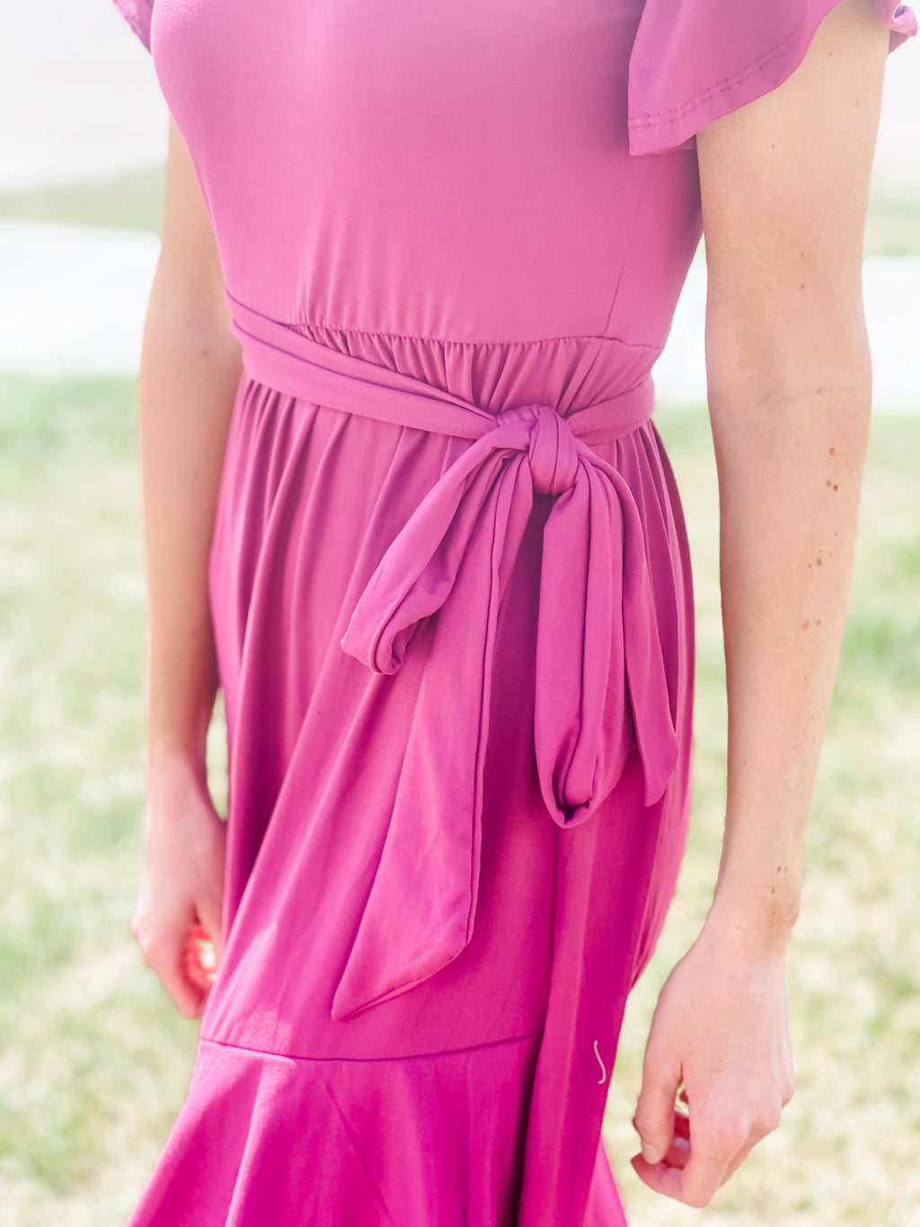 Mercedes Dress in Fuchsia - Black Feather Boutique